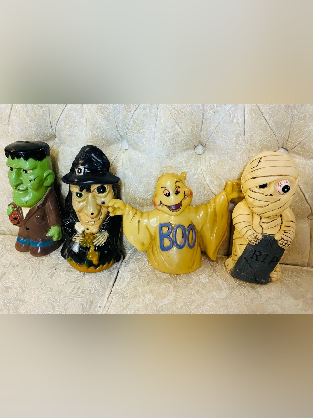 4 Vintage Blow Mold 2001 Dynagood 9”Figurines Home Accents